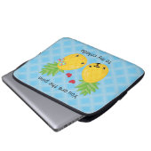 Hübsche Ananas Tropisches Pina Colada Romantisch Laptopschutzhülle (Vorne Knopf)