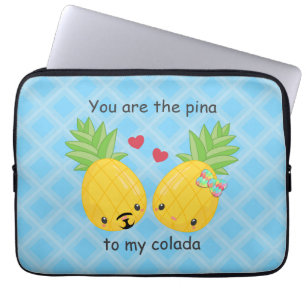 Hübsche Ananas Tropisches Pina Colada Romantisch Laptopschutzhülle