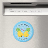 Hübsche Ananas Tropisches Pina Colada Romantisch Magnet (In Situ (Geschirrspüler))