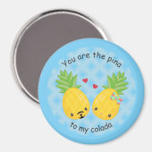 Hübsche Ananas Tropisches Pina Colada Romantisch Magnet (Vorderseite/Rückseite)
