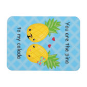 Hübsche Ananas Tropisches Pina Colada Romantisch Magnet (Horizontal)