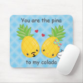 Hübsche Ananas Tropisches Pina Colada Romantisch Mousepad (Mit Mouse)