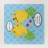 Hübsche Ananas Tropisches Pina Colada Romantisch Puzzle (Horizontal)