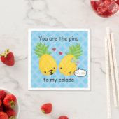 Hübsche Ananas Tropisches Pina Colada Romantisch Serviette (Beispiel)
