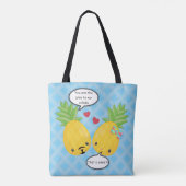 Hübsche Ananas Tropisches Pina Colada Romantisch Tasche (Rückseite)