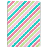 Hübsche Ananas und farbenfrohe Streifen Klemmbrett (Rückseite)