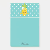 Hübsche Ananas und Polka Dot Post-it Klebezettel (Vorderseite)