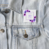 Hübsche Anemonen-Blumen25. Geburtstag Button (Beispiel)