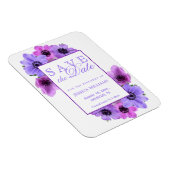 Hübsche Anemones Bluorgeburtstag Save the Date Magnet (Rechte Seite)