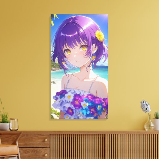 Hübsche Anime Art. Leinwanddruck (Insitu (Wohnzimmer))