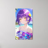 Hübsche Anime Art. Leinwanddruck (Vorderseite)