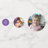 Hübsche Anime Girl mit Cupcake Geburtstag Konfetti (Rückseiten)