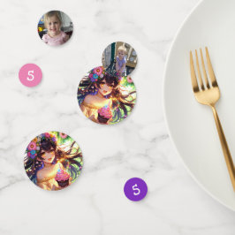 Hübsche Anime Girl's Birthday Cupcake Konfetti