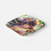 Hübsche Anime Girl's Birthday Cupcake Pappteller (Gewinkelt)