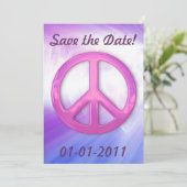 Hübsche Ankündigungen des Pink-Friedenszeichens (Stehend Vorderseite)