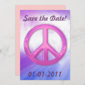 Hübsche Ankündigungen des Pink-Friedenszeichens (Vorne/Hinten)