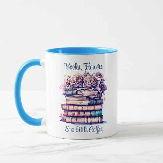 Hübsche antike Bibliothek und Vintage Rose Tasse (Links)