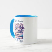 Hübsche antike Bibliothek und Vintage Rose Tasse (Vorderseite Links)