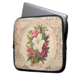 Hübsche antike Blumen Laptopschutzhülle (Vorderseite Links)
