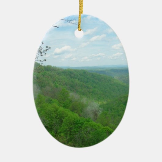 Hübsche appalachische Übersicht Keramikornament (Vorne)
