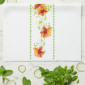Hübsche Apricot-Blume Geschirrtuch (Gefaltet)
