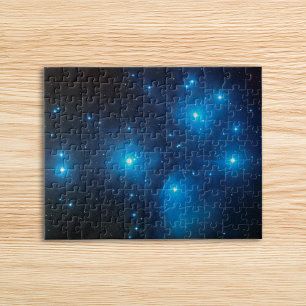 Hübsche Aqua-Blau-Plejaden-Himmelsaufnahme Puzzle
