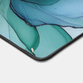 Hübsche Aqua Gold Lila Blume Schreibtischunterlage (Ecke)