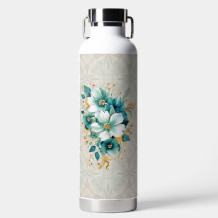 HÜBSCHE AQUA GOLD WEISSE WASSERFARBE BLUME TRINKFLASCHE