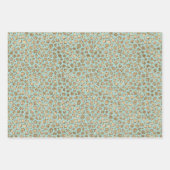 Hübsche Aqua Mint Gold Sparkle Dots Leopard     Geschenkpapier Set (Vorderseite 3)
