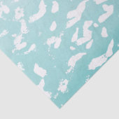 Hübsche Aqua White Ombre Animal Print Seidenpapier (Detail)