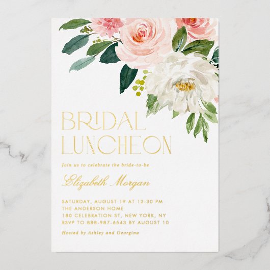 Hübsche Aquädukte Blume Garden Folieneinladung (Vorderseite)