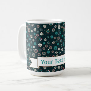 Hübsche Aquamarine Aqua Red White Scandinavian Sno Kaffeetasse