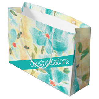 Hübsche Aquamarine Felle Große Geschenktüte