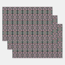 Hübsche Aquamarine und rosa Blatt Papier Geschenkf