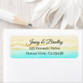 Hübsche Aquamarine und Sandozeanküste (Insitu)