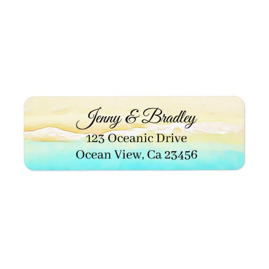 Hübsche Aquamarine und Sandozeanküste (Vorne)