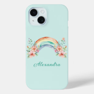 Hübsche Aquarell-Blume und Regenbogen Case-Mate iPhone Hülle