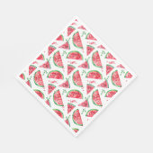 Hübsche Aquarell-Wassermelone Serviette (Ecke)