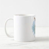 Hübsche Aquarellbilder Deer Pine Blätter Tasse (Links)