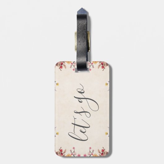 Hübsche Aquarellbilder - Kostenvoranschlag | Gepäc Gepäckanhänger (Rückseite vertikal)