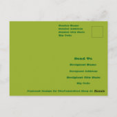 Hübsche Aquarellbilder mit floraler Bush Grafik Postkarte (Rückseite)