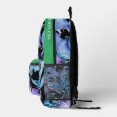 Hübsche Aquarellblau-Blüte Bedruckter Rucksack (Rechts)