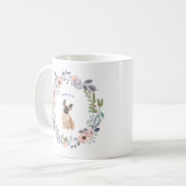 Hübsche Aquarellblume | French Bulldog Dog Kaffeetasse (Vorderseite Links)