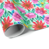 Hübsche Aquarellblume Geschenkpapier (Rolleneckpunkt)
