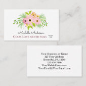 Hübsche Aquarellblume Inspirationsquelle Visitenkarte (Vorne/Hinten)