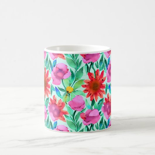 Hübsche Aquarellblume Kaffeetasse (Mittel)