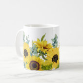 Hübsche Aquarellblume Kaffeetasse (Vorderseite Links)