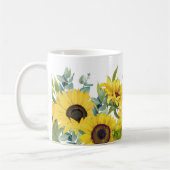 Hübsche Aquarellblume Kaffeetasse (Links)
