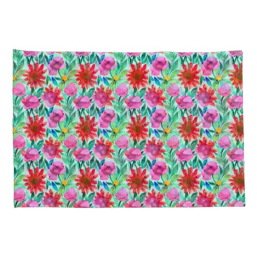 Hübsche Aquarellblume Kissenbezug (Rückseite-Rechts)