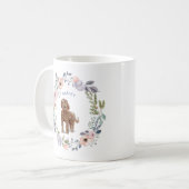 Hübsche Aquarellblume | Labradoodle Dog Kaffeetasse (Vorderseite Links)